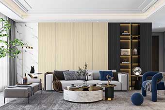 大通轻奢风格-客厅
